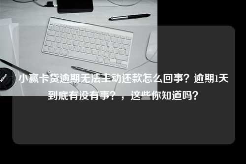 小赢卡贷逾期无法主动还款怎么回事？逾期1天到底有没有事？，这些你知道吗？