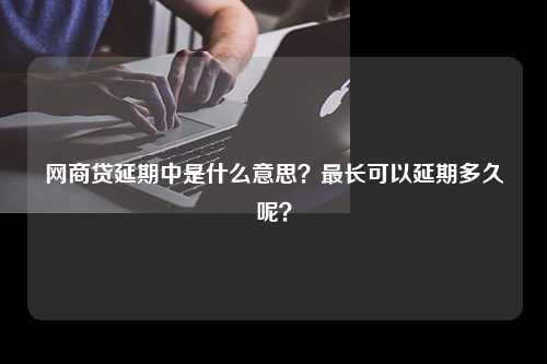 网商贷延期中是什么意思？最长可以延期多久呢？